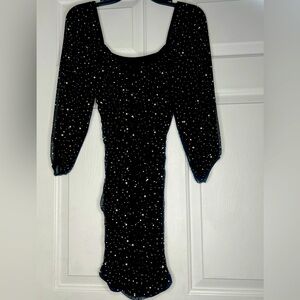 Super cute pearls and rhinestone Elegant Dress.